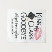 卒業おもしろいキスマイクラスサヨナーブランド タペストリー (正面(横))