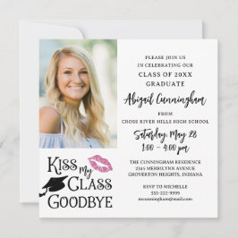 卒業おもしろいキスMY CLASS GOOD One Photo 招待状