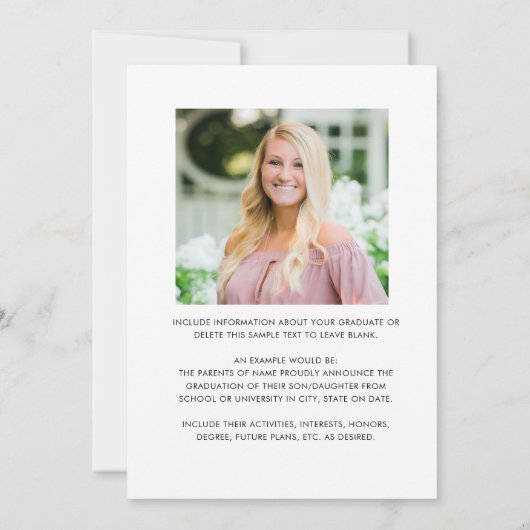 卒業おもしろいキスMY CLASS GOODBYE 6 Photo 案内状 (裏面)