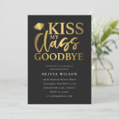 卒業おもしろいタイポグラフィ卒業パーティー写真 招待状 (スタンド正面)