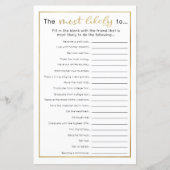 卒業おもしろいパーティーゲーム – 最も可能性が高い… (正面)