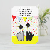 卒業おもしろいパーティー招待状 招待状 (スタンド正面)