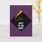 卒業おもしろいブラザーカード カード (黄色い花)