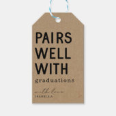 卒業おもしろいワインと相性がよい ギフトタグ (正面)