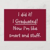 卒業おもしろい会の招待状カード インビテーションポストカード (正面)