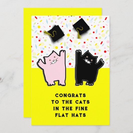 卒業おもしろい会 招待状 (正面/裏面)