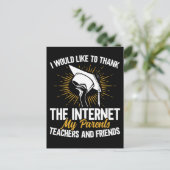 卒業おもしろい冗談の大学院嫌みな学生 ポストカード (スタンド正面)