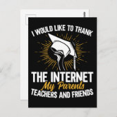 卒業おもしろい冗談の大学院嫌みな学生 ポストカード (正面/裏面)