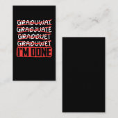 卒業おもしろい冗談嫌みな学生卒業 名刺 (正面/裏面)