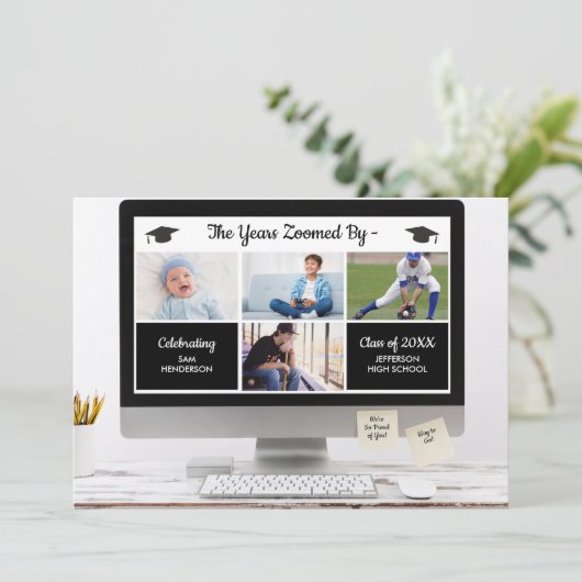 卒業おもしろい写真パーティー 招待状 (スタンド正面)