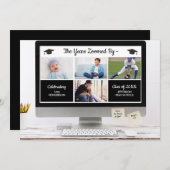 卒業おもしろい写真パーティー 招待状 (正面/裏面)