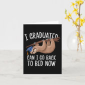 卒業おもしろい卒業しても寝る カード (黄色い花)