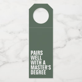 卒業おもしろい学修士号 ボトルネックタグ