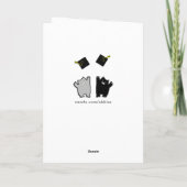 卒業おもしろい猫おめでとう カード (裏面)