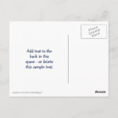 卒業おもしろい猿のパーソナライズされた発表 ポストカード (裏面)