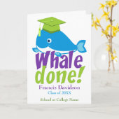 卒業おもしろい祝いを大盛況に終える カード (黄色い花)