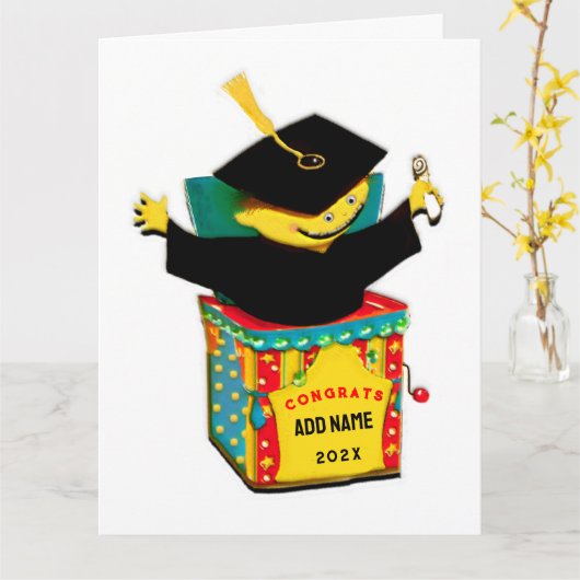 卒業おもしろい2025 カード (黄色い花)