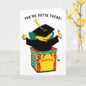 卒業おもしろい カード (黄色い花)