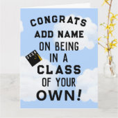 卒業おもしろい カード (黄色い花)