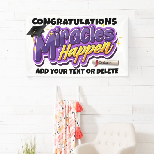 卒業おもしろい 横断幕 (インサイチュ)