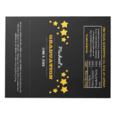 卒業お気に入りスターズXLキャンディラッパーメモ帳 ノートパッド (正面)