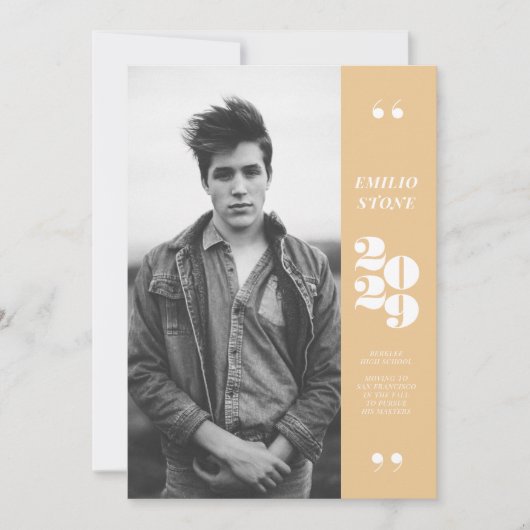 卒業お洒落招待状 案内状 (正面)