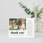 卒業お洒落2枚写真ありがとうはがき ポストカード (スタンド正面)