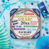 卒業お祝いが学校の色をカスタマイズ ペーパープレート (パーティー)