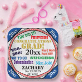 卒業お祝いが学校の色をカスタマイズ ペーパープレート (パーティー)