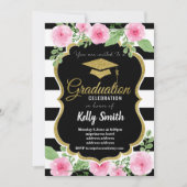 卒業お祝いの招待 招待状 (正面)