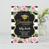 卒業お祝いの招待 招待状 (スタンド正面)