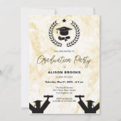 卒業お祝いの背景 招待状 (正面)