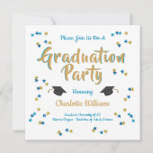 卒業お祝いパーティの招待状 招待状 (正面)