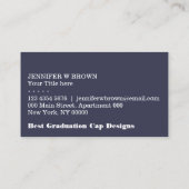 卒業お祝いパーティーキャップ 名刺 (裏面)