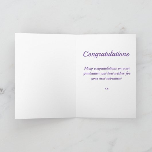 卒業お祝いピンク カード (内部)