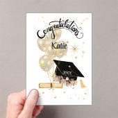 卒業お祝いモダンカード アクリル招待状 (インサイチュ (ポータブル))