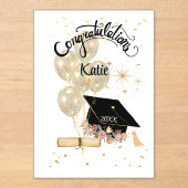 卒業お祝いモダンカード アクリル招待状 (正面)