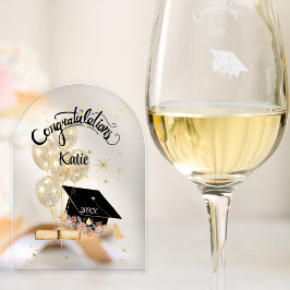 卒業お祝いモダンカード アクリル招待状