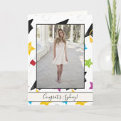 卒業お祝い写真 カード (正面)