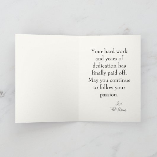 卒業お祝い写真 カード (内部)