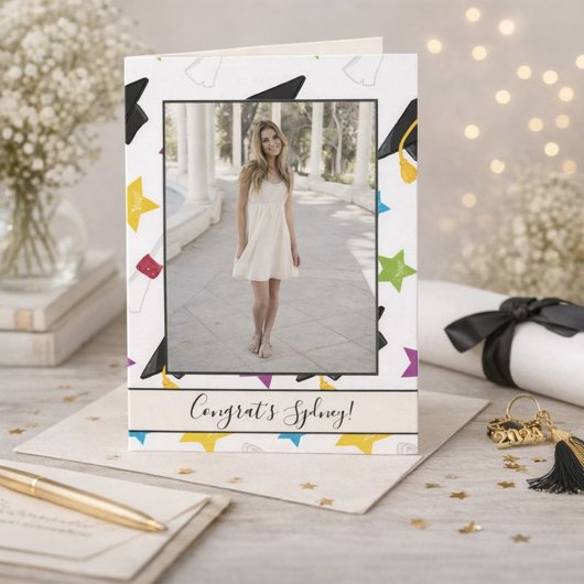 卒業お祝い写真 カード