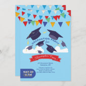 卒業お祝い招待状 招待状 (正面/裏面)