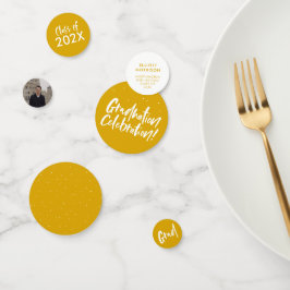 卒業お祝い黄金色 コンフェッティ