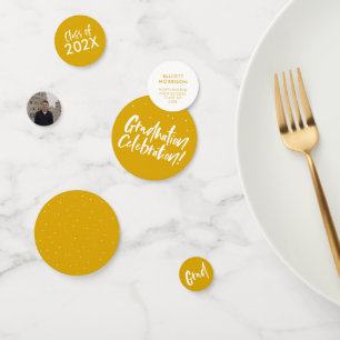 卒業お祝い黄金色 コンフェッティ