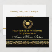 卒業お祝い 招待状 (正面/裏面)