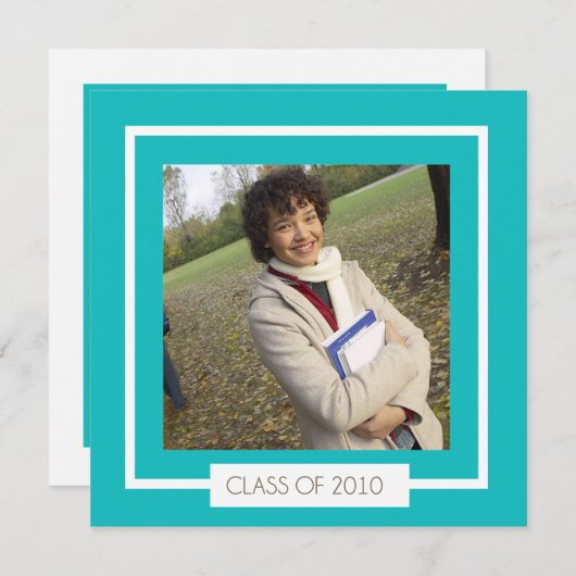 卒業お祝い 招待状 (正面/裏面)