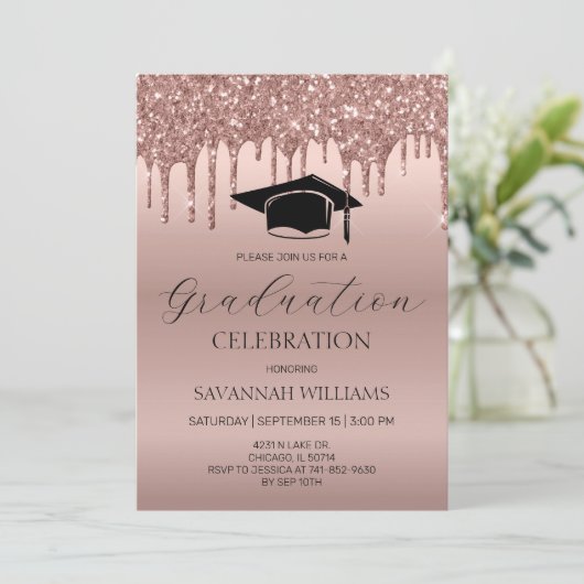 卒業お祝い 招待状 (スタンド正面)