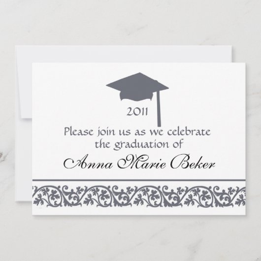 卒業お祝い 招待状 (正面)