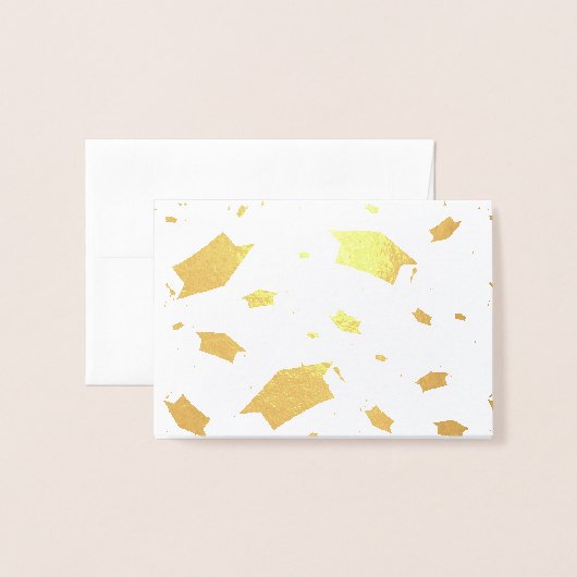 卒業お祝い 箔カード (封筒付き正面)