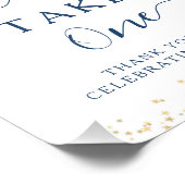 卒業お願い1つ有利サイン金ゴールドキャップ フォトプリント            (角)